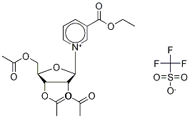 3-(Ethoxycarbonyl)-1-(2,3,5-tri-O-acetyl-β-D-ribofuranosyl)-pyridiniuM-d4 Triflate Structure