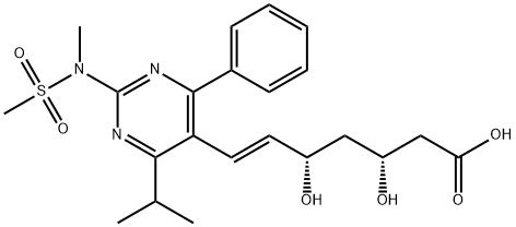 Desfluoro Rosuvastatin Sodium Salt Structure