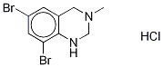 6,8-Dibromo-1,2,3,4-tetrahydro-3-methyl-quinazoline Hydrochloride Structure