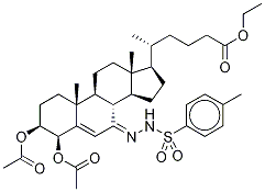 7-p-Toluenesulfonylhydrazide 3β,4β-Diacetyloxy-chol-5-ene-24-carboxylic Acid Ethyl Ester, , 结构式