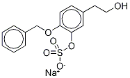 4-O-Benzyl-3-hydroxy Tyrosol 3-Sulfate Sodium Salt Struktur