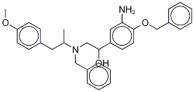 RAC-N-BENZYL-N-[2-HYDROXYL-2-(4-BENZYLOXY-3-AMINOPHENYL)-ETHYL]-3-(4-METHOXYPHENYL)-2-PROPYLAMINE-D6 Struktur