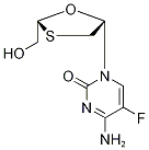 EMTRICITABINE-13C,15N2 Struktur
