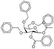 1-O-Acetyl-2-O-benzoyl-3,4,6-O-tribenzyl-D-galactopyranoside 化学構造式