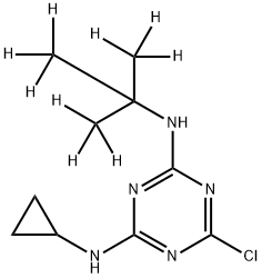 2-(tert-Butylamino)-4-chloro-6-cyclopropylamino-1,3,5-triazine-d9,1189419-70-2,结构式