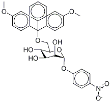 4-Nitrophenyl 6-O-Dimethoxytrityl-α-D-mannopyranoside 化学構造式