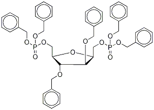 2,5-Anhydro-3,4-dibenzyl-D-glucitol-1,6-bis-(dibenzylphosphate) Structure