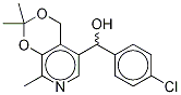 (+/-)-4-Chlorophenyl-5-[(3,4-isopropylidine)-2-methylpyridine]methanol-d4 Struktur