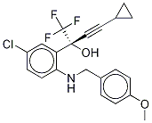 (R)-5-Chloro-α-(cyclopropylethynyl)-2-[[(4-methoxyphenyl)methyl]amino]-α-(trifluoromethyl)benzenemethanol, 1217701-95-5, 结构式