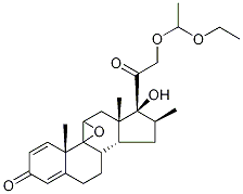 21-(1-Ethoxyethyl) Beclomethasone 9,11-Epoxide 化学構造式