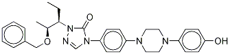 2-[(1S,2S)-1-Ethyl-2-(phenylmethoxy)propyl]-2,4-dihydro-4-[4-[4-(4-hydroxyphenyl)-1-piperazinyl]phenyl]-3H-1,2,4-triazol-3-one-d4 Struktur