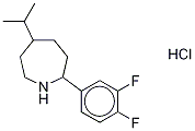 2-(3,4-Difluorophenyl)hexahydro-5-(1-Methylethyl)-1H-azepine Hydrochoride Structure