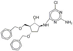 5-[(2-AMino-6-chloro-4-pyriMidinyl-13C2)aMino]-3-(phenylMethoxy)-2-[(phenylMethoxy)Methyl]cyclopentanol 结构式