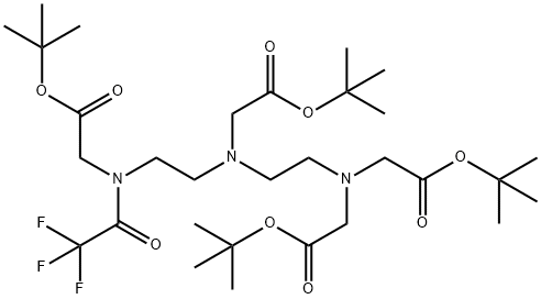 DiethylenetriaMinetetraacetic Acid TrifluoroacetaMide Tetra(tert-butyl Ester), 180152-85-6, 结构式