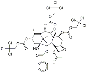 7,10,13-Tri-O-trichloroethoxycarbonyl-10-deacetyl Baccatin III Structure