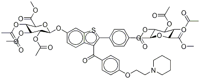  Raloxifene-d4 6,4'-Bis(2,3,4,6-tetra-O-acetyl-β-D-glucuronide Methyl Ester)