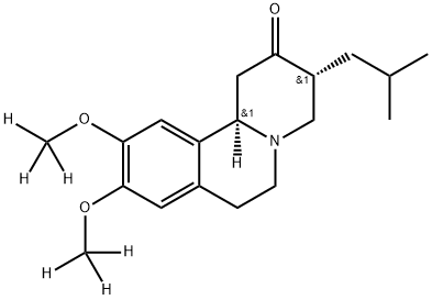 6-氘代-顺式-9,10-二甲氧基-1,3,4,6,7,11B-六氢-3-异丁基-2H-苯并[A]喹嗪-2-酮,1392826-25-3,结构式