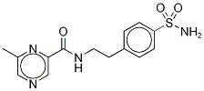 4-[β-(6-Methylpyrazinyl-2-carboxaMido)ethyl]benzene SulfonaMide 化学構造式