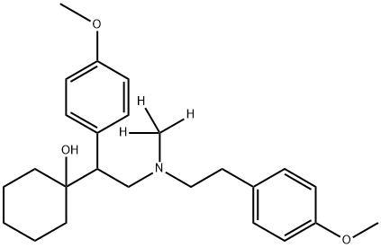 rac N-DesMethyl-N-(4-Methoxyphenethyl) Venlafaxine-d3 化学構造式