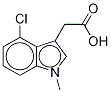 4-Chloro-1-Methylindole-3-acetic Acid 结构式