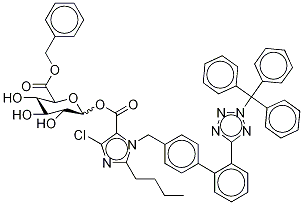 N-Trityl Losartan β-D-glucuronic Acid Methyl Ester
(N1, N2 Mixture),,结构式