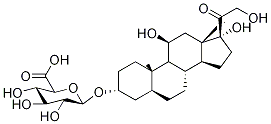 11β,17,21-trihydroxy-20-oxo-5α-pre Structure