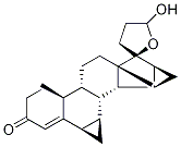 (2'S,6R,7R,8R,9S,10R,13S,14S,15S,16S)-1,4',5',6,7,8,9,10,11,12,13,14,15,16,20,21-Hexadecahydro-5'-hydroxy-10,13-diMethyl-spiro[17H-dicyclopropa[6,7:15,16]cyclopenta[a]phenanthrene-17,2'(3'H)-furan]-3(2H)-one-13C3 化学構造式
