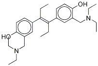 (E)-4,4'-(1,2-Diethyl-1,2-ethenediyl)bis[2-[(diethylaMino)Methyl]phenol-d4 Structure