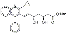 (3R,5S,6E)-7-(2-Cyclopropyl-4-phenyl-3-quinolinyl)-3,5-dihydroxy-6-heptenoic Acid Sodium Salt,,结构式