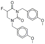 5-Fluorodihydro-1,3-bis[(4-methoxyphenyl)methyl]pyrimidine-2,4-dione-13C,15N2 Structure