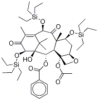 7,10,14-Tri-(O-triethylsilyl)-10-deacetyl-14β-hydroxy-13-oxo Baccatin III Structure