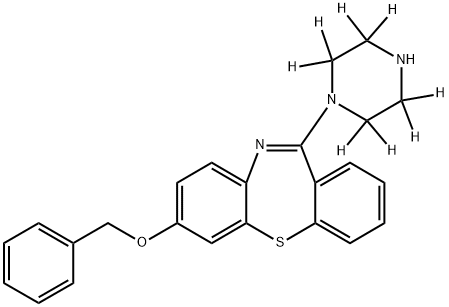 7-Benzyloxy-N-des{[2-(2-hydroxy)ethoxy]ethyl} Quetiapine-d8, 1185177-12-1, 结构式