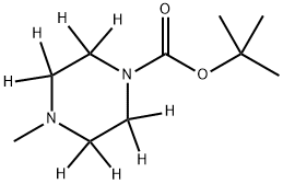 N-Boc-N-methylpiperazine-d8 Struktur