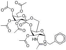 Benzyl 2-Acetamido-3,4-di-O-acetyl-6-O-(2’,3’,4’,6’-tetra-O- acetyl-α-D-galactopyranosyl)-α-D-galactopyranoside Struktur
