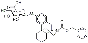 N-Benzyloxycarbonyl N-Desmethyl Dextrorphan-d3 β-D-O-Glucuronide 化学構造式