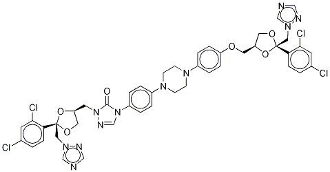 ITRACONAZOLE DIDIOXOLONYL IMPURITY,,结构式