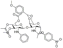  4-Nitrophenyl 2-Acetamido-4,6-O-methoxybenzylidene-3-O-(3,4,6-tri-O-acetyl-2-deoxy-2-phthalimido-β-D-glucopyranosyl)-α-D-galactopyranoside