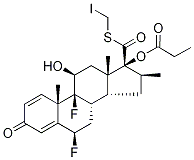 5-Iodomethyl 6α,9α-Difluoro-11β-hydroxy-16α-methyl-3-oxo-17α-(3,3,3-d3-propionyloxy)-androsta-1,4-diene-17β-carbothioate, , 结构式