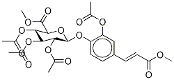 3-O-Acetyl Caffeic Acid Methyl Ester 4-O-(Tri-O-acetyl-β-D-glucuronic Acid Methyl Ester) 结构式