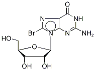 8-BroMoguanosine-13C,15N2,,结构式