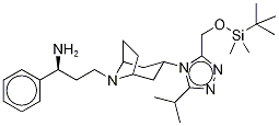 N-Des-(4,4-difluorocyclohexanecarboxy)-3-tert-butyldiMethylsilyloxyMethyl Maraviroc, 1391048-00-2, 结构式