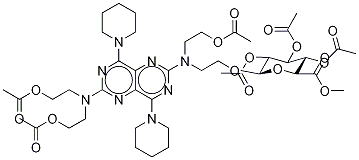 Dipyridamole Triacetate Mono-O-(2,3,4-tri-O-acetyl)-β-D-glucuronide Methyl Ester Struktur