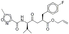 (αR)-4-Fluoro-α-[(3S)-4-methyl-3-[[(5-methyl-3-isoxazolyl)carbonyl]amino]-2-oxopentyl]-benzenepropanoic-d3 Acid 2-Propen-1-yl Ester Structure