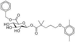 Gemfibrozil-d6 1-O-β-D-Glucuronide Benzyl Ester Structure