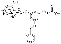 3-Benzyloxy-5-hydroxyphenylpropenoic Acid 3-O-β-D-Glucuronide Structure