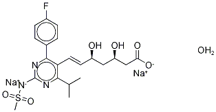 N-Desmethyl Rosuvastatin Disodium Salt Monohydrate Structure