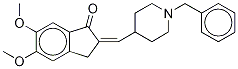 1-Benzyl-4-[(5,6-dimethoxy-1-oxoindan-2-ylidene)methyl]piperidine-13C3 化学構造式