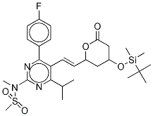 5’-O-tert-Butyldimethylsilyl Rosuvastatin Lactone Struktur