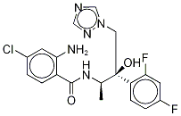 2-アミノ-4-クロロ-N-[(1R,2R)-2-(2,4-ジフルオロフェニル)-2-ヒドロキシ-1-メチル-3-(1H-1,2,4-トリアゾール-1-イル)プロピル]ベンズアミド-D3 化学構造式