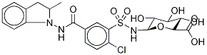 rac Indapamide-N-sulfonamido-β-D-glucuronide 化学構造式